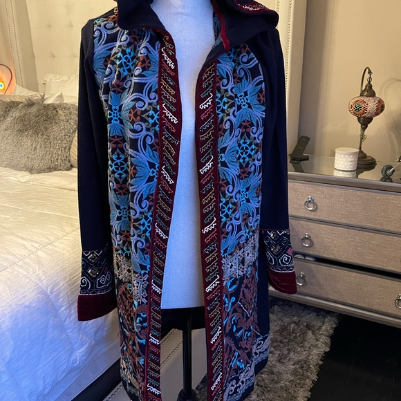 Gorgeous Sweater beaded cardigan jacket fits M